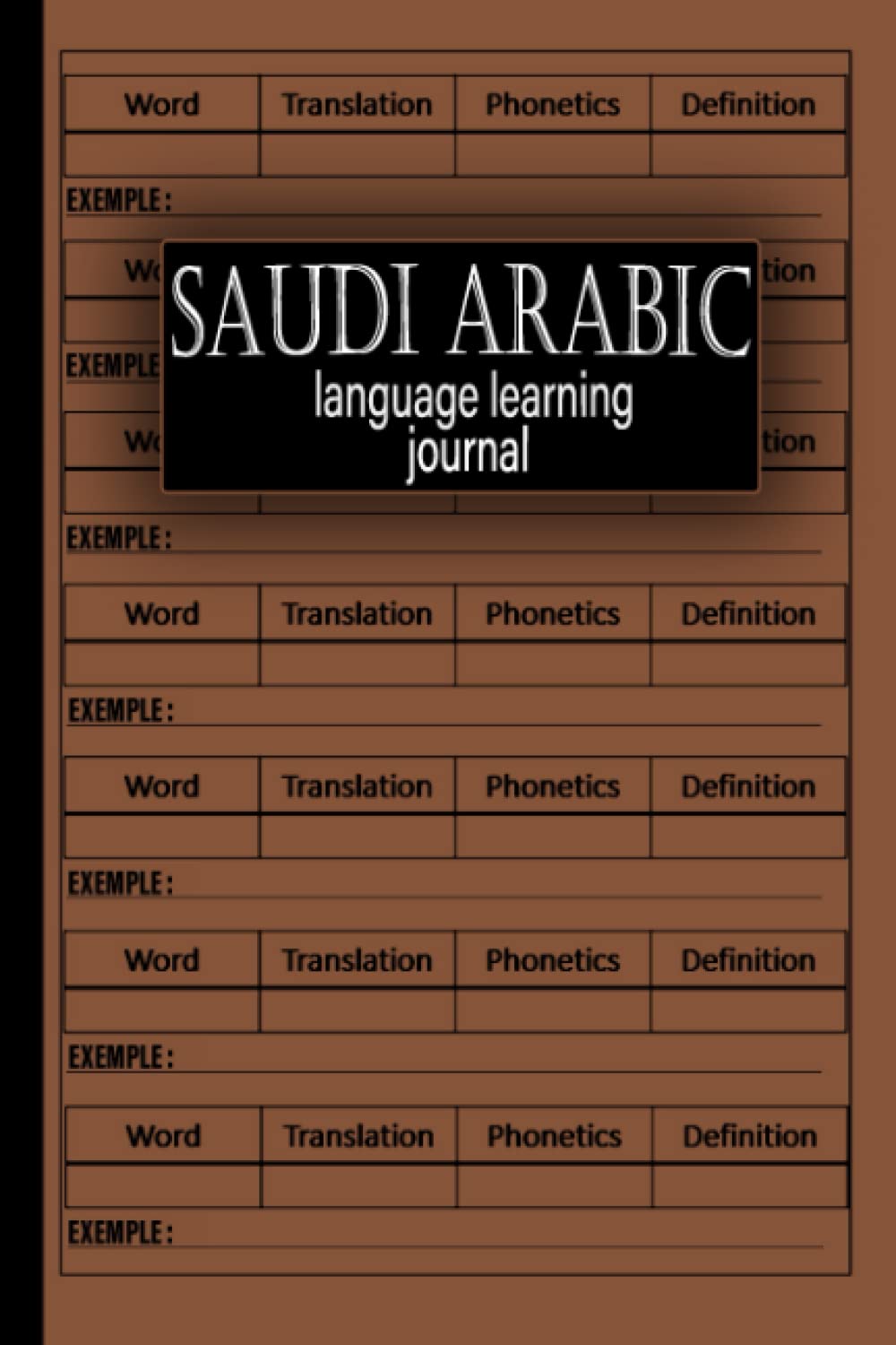 Buy Saudi Arabic Language Learning Journal Saudi Arabic Vocabulary