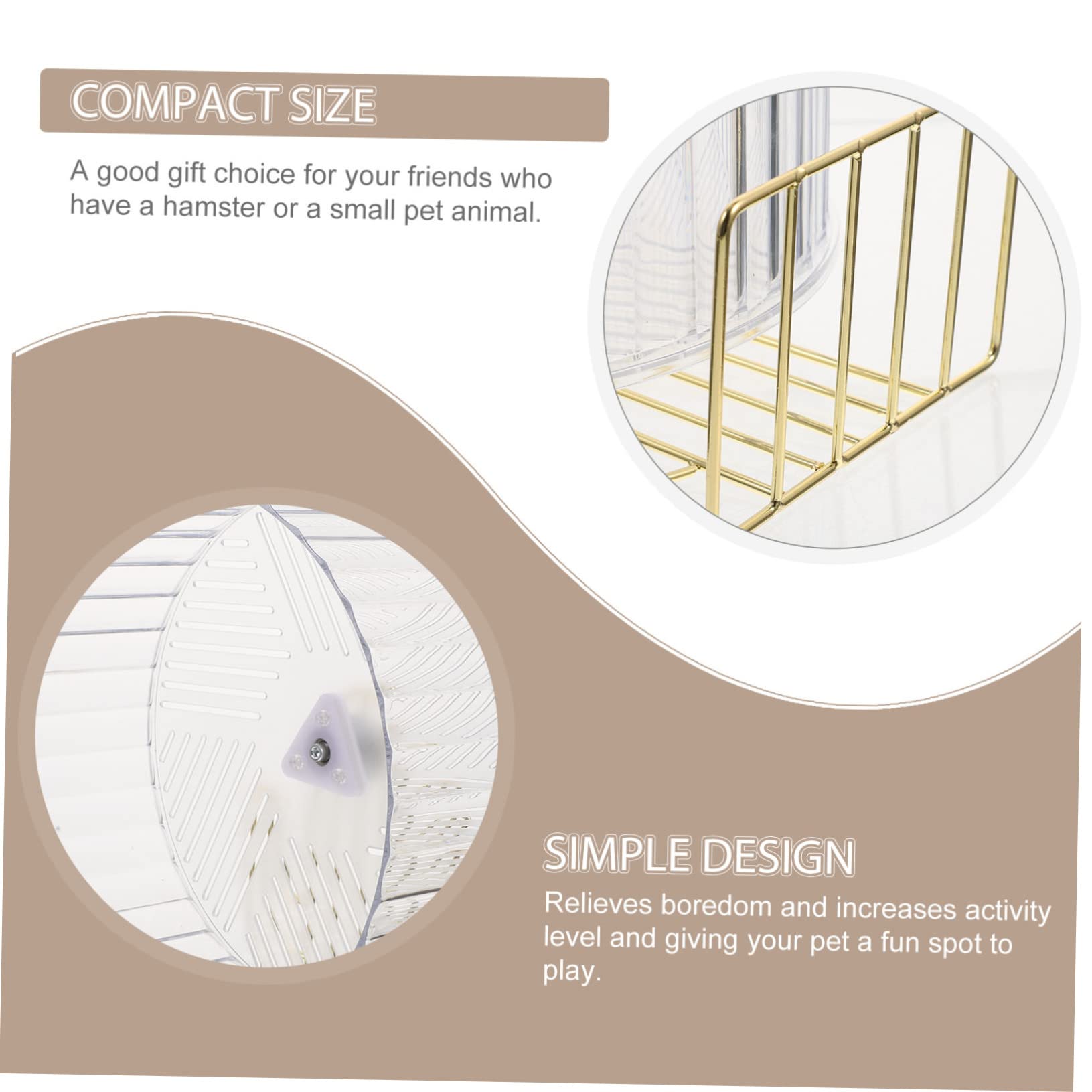 Roue D’Exercice pour Chinchilla et Hérisson, Accessoire de Cage Support, Plastique et Alliage, pour Activité Quotidienne