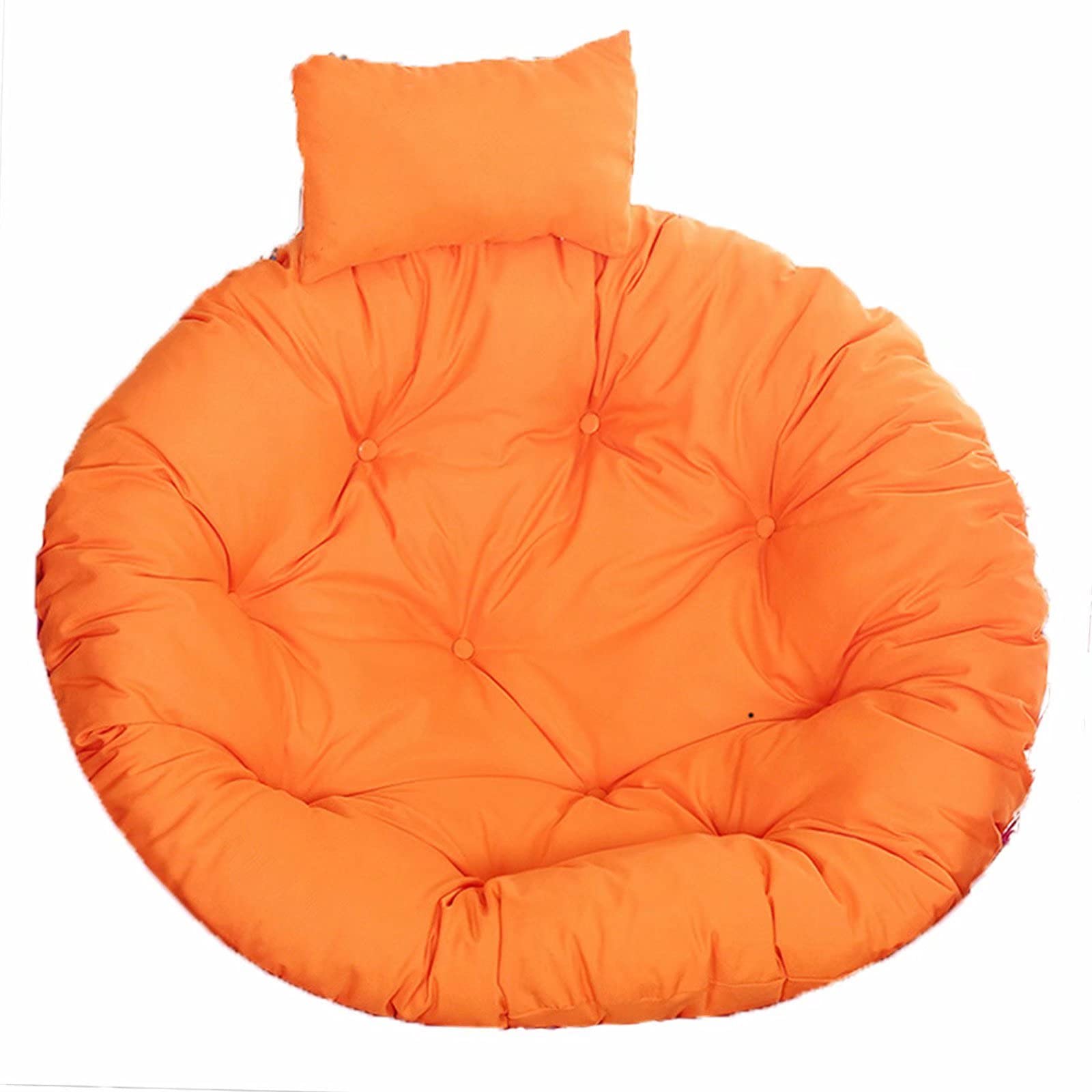 ERTsrhFD Hanging Outdoor Chair Cushion, Thick Round Swing, Garden Durable Pads(Orange)