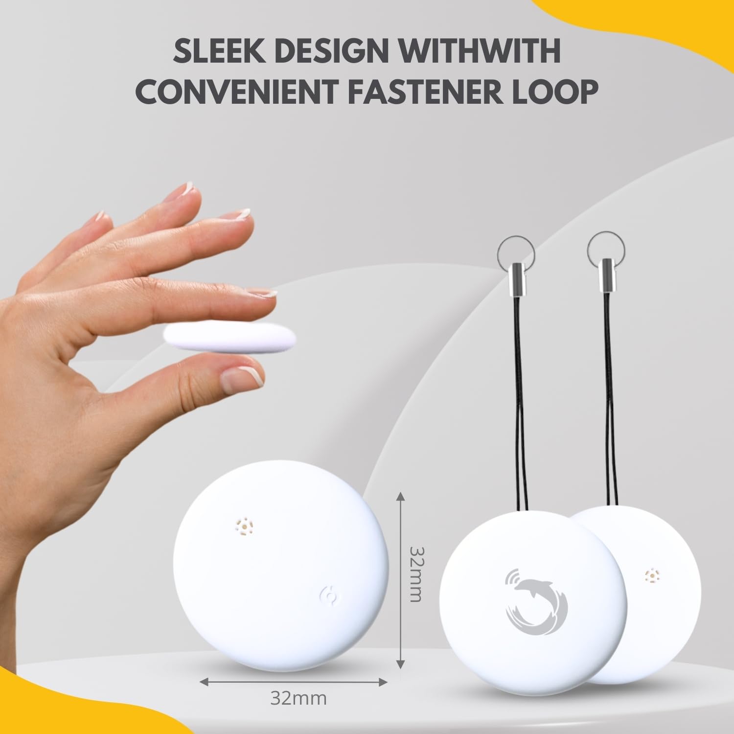 Rex Tag [Pakiet 4] Android Bluetooth Tracker, Autoryzowany Wyszukiwarka Kluczy Google, Tracker bagażu, Lokalizator przedmiotów do kluczy, bagażu, plecaka, zwierząt domowych, kompatybilny z Google Find