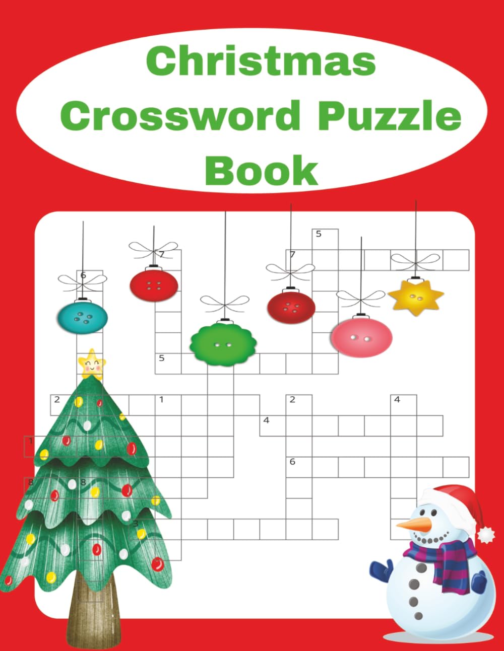 Christmas Crossword Puzzle Book: Holiday puzzles