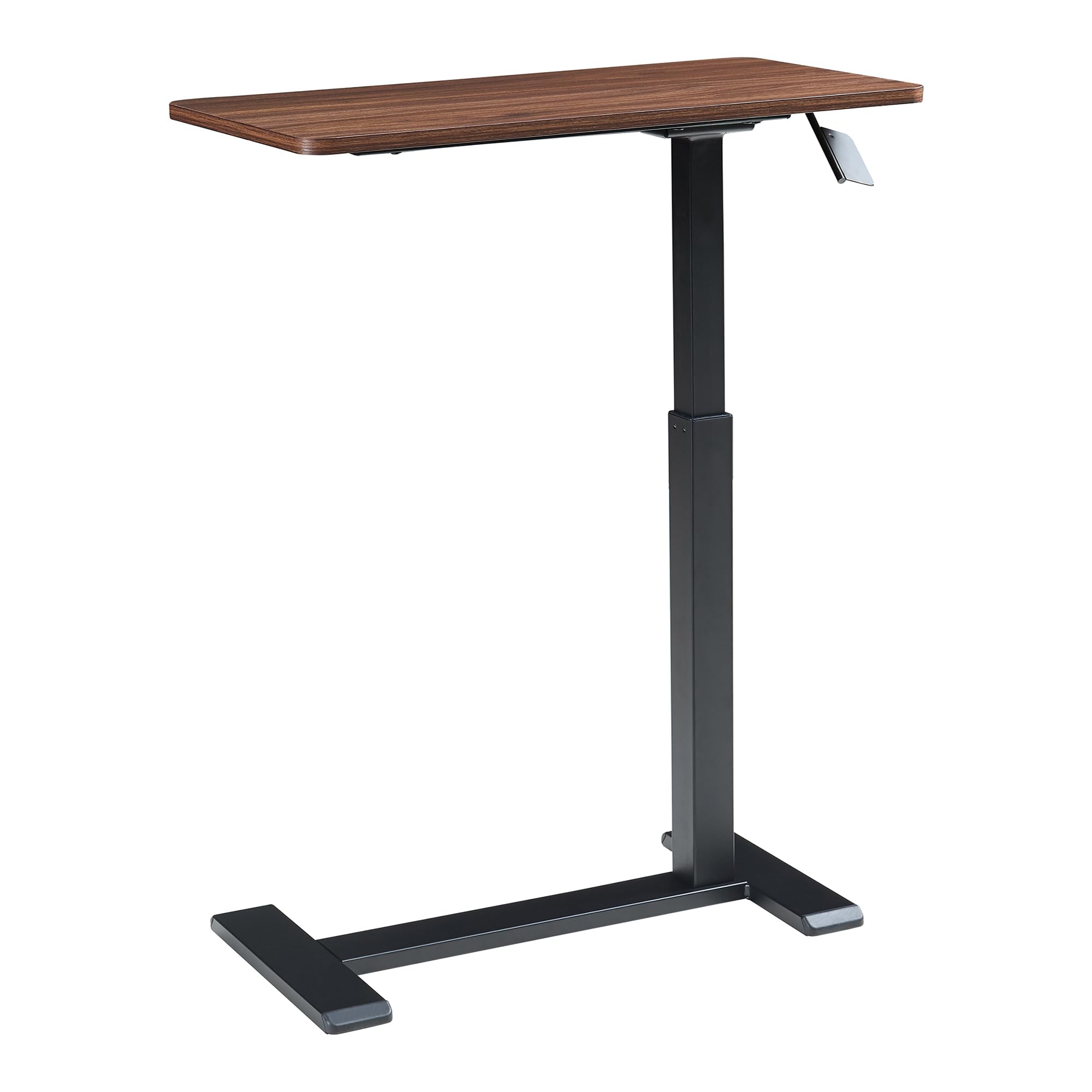 [en.casa] Stehpult höhenverstellbar Klirg Betttisch mit Rollen mobil Beistelltisch 66-92 x 68 x 36 cm Laptoptisch für Homeoffice Stehtisch Walnussoptik/Schwarz