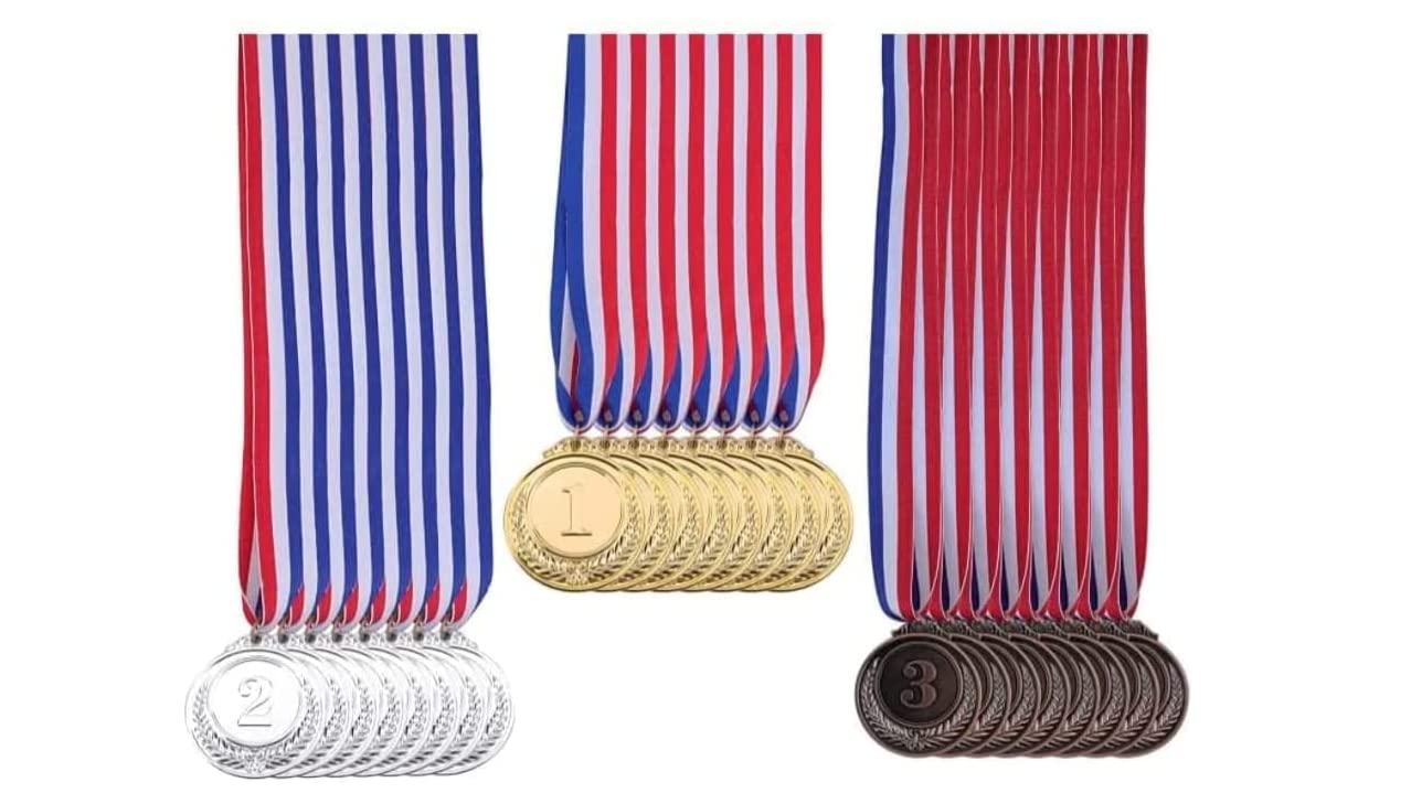 18 Pieces Gold Silver Bronze Award Medals