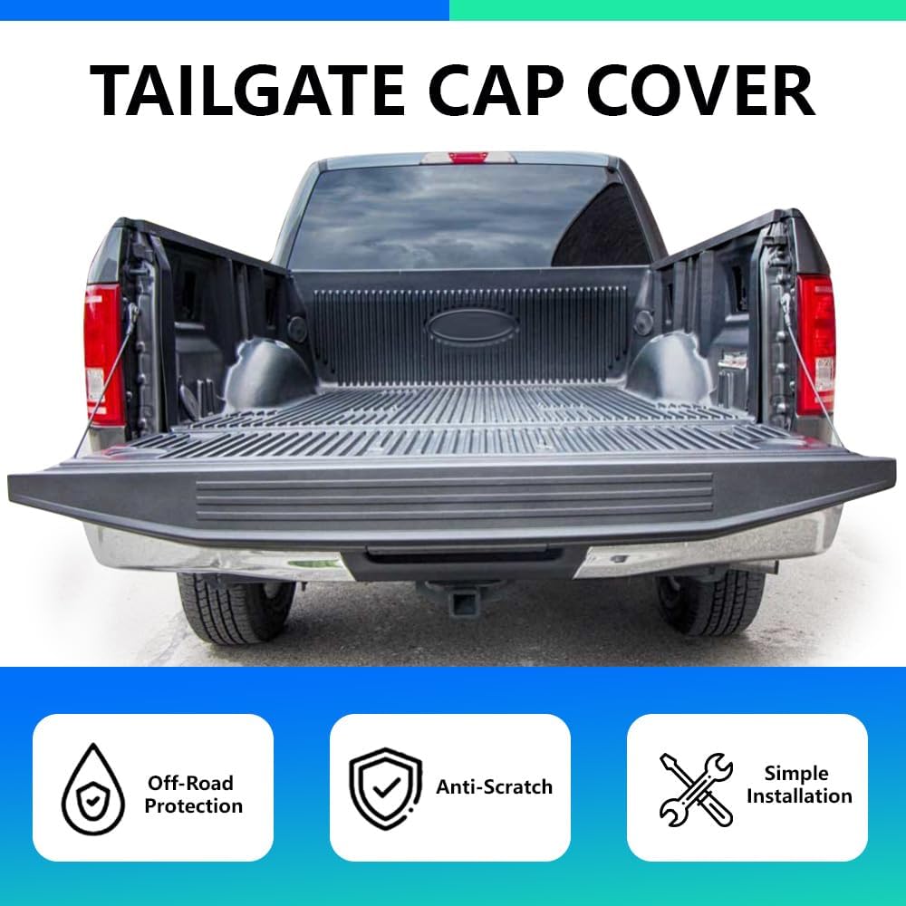 G-PLUS Rear Tailgate Molding Cap Cover Compatible with Ford F150 2015-2020 Cab Pickup 4-Door/2-Door(Not Fit Flex Step),FO1904136 FL3Z-9941018-AA