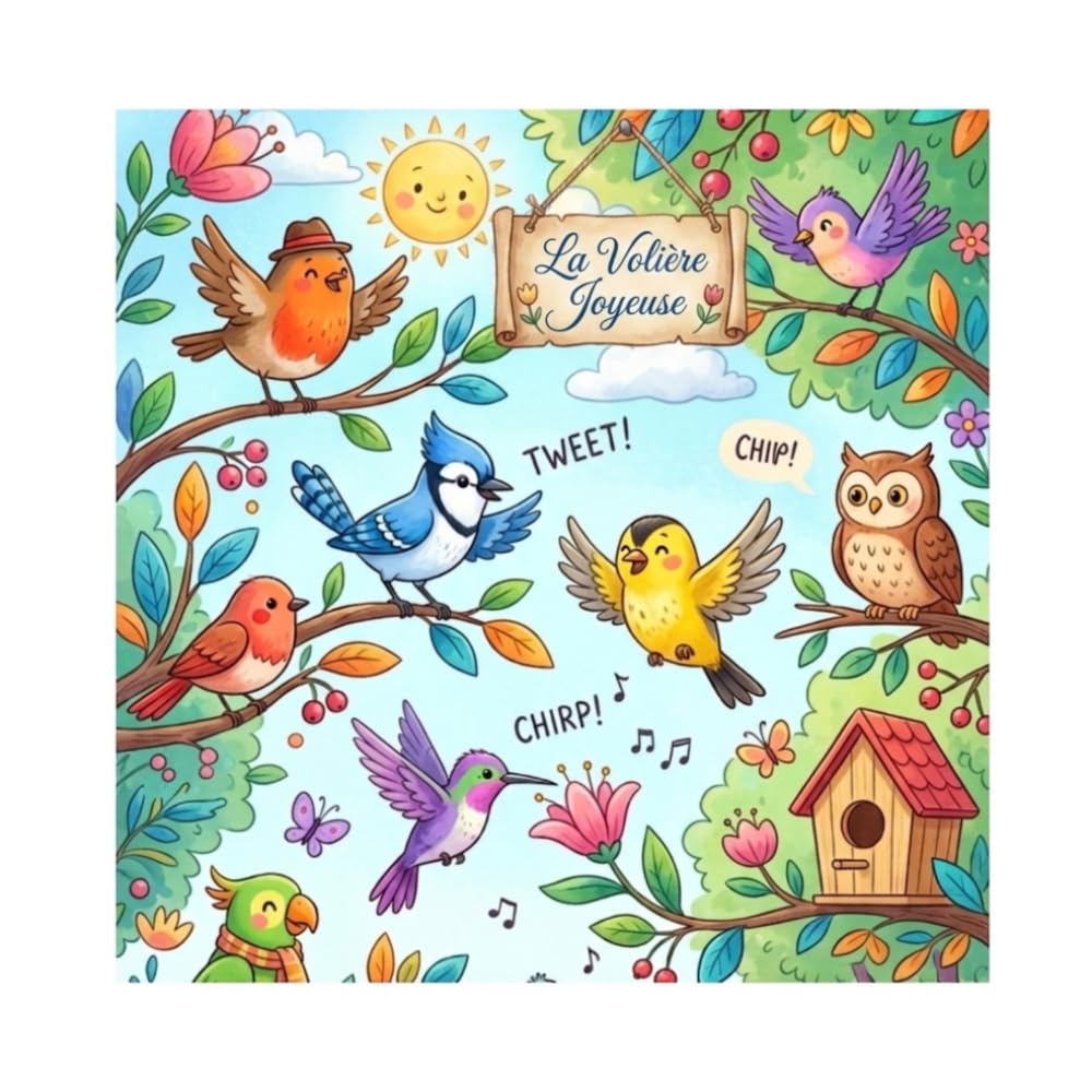 Volière Joyeuse: Mon Premier Livre de Coloriage (Mes Premiers Coloriages)