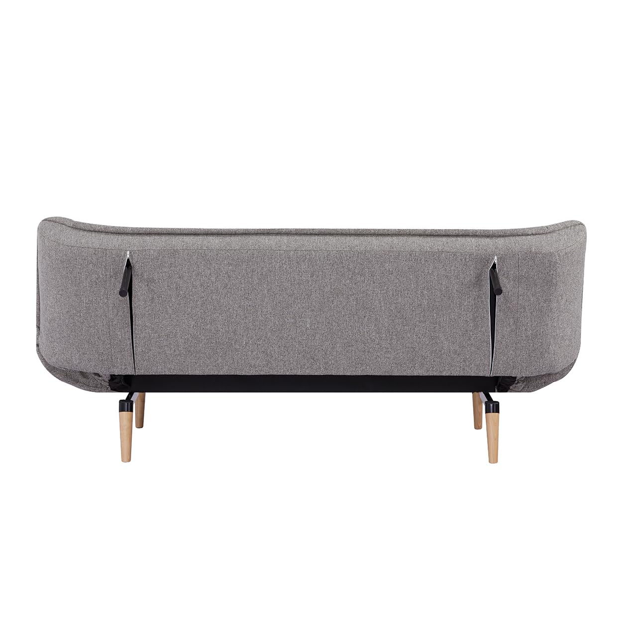 EVERGREENWEB – Divano Letto Clic Clac | Divano Letto 3 posti Salvaspazio, Stile Scandinavo, Design moderno | Imbottito Piedini Letto a Scomparsa | Piedi Legno | Sofla | Grigio