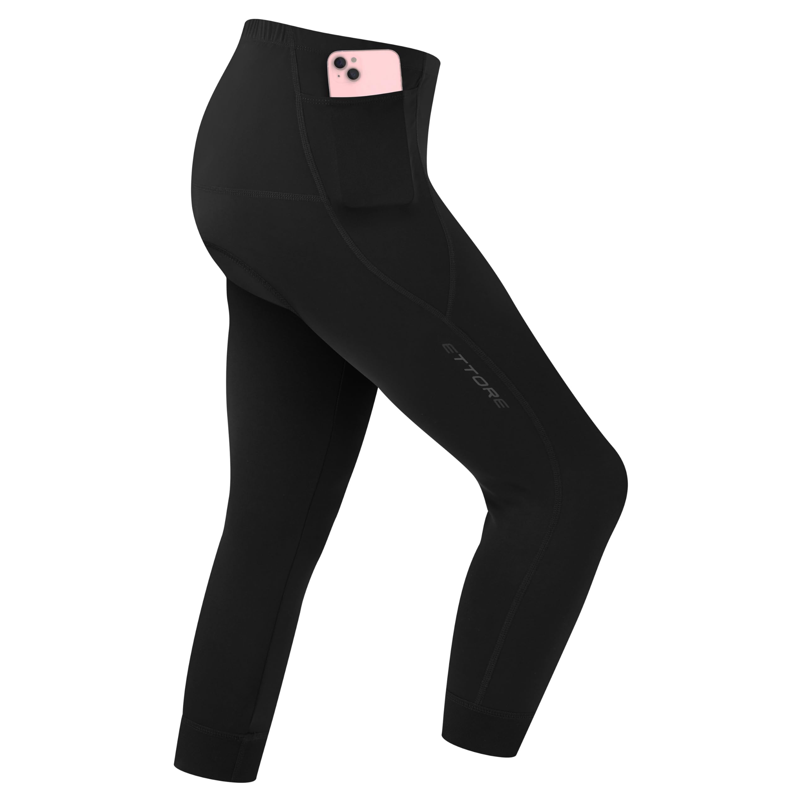 Ettore Cuissard Short Cycliste Vélo Rembourré pour Femmes avec Poche Longueur Trois Quart Respirant A Séchage Rapide pour Cyclisme - Dart