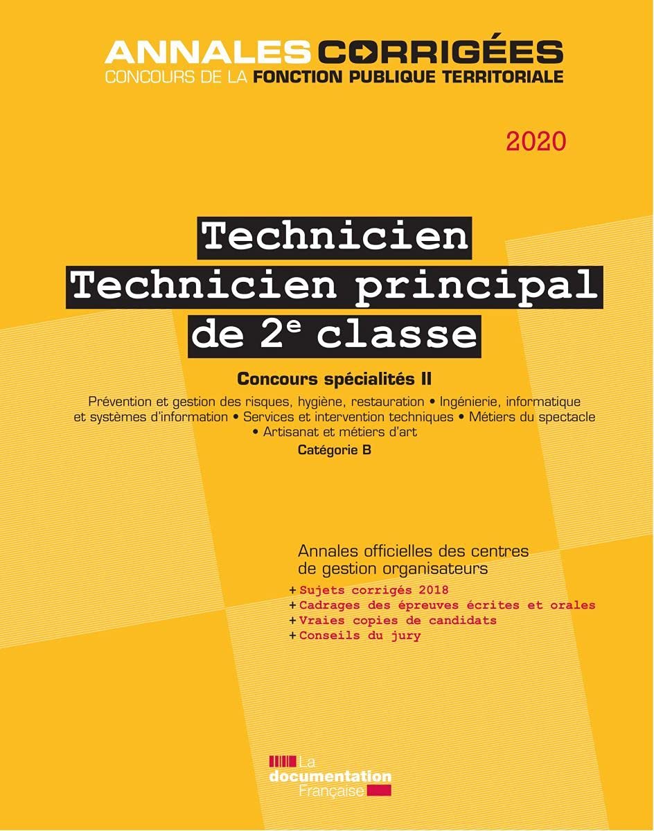 Meilleure Copie Concours Technicien Principal 2ème Classe Amazon.fr - Technicien, Technicien principal de 2e classe Concours  spécialités 2 - CIG petite couronne - Livres