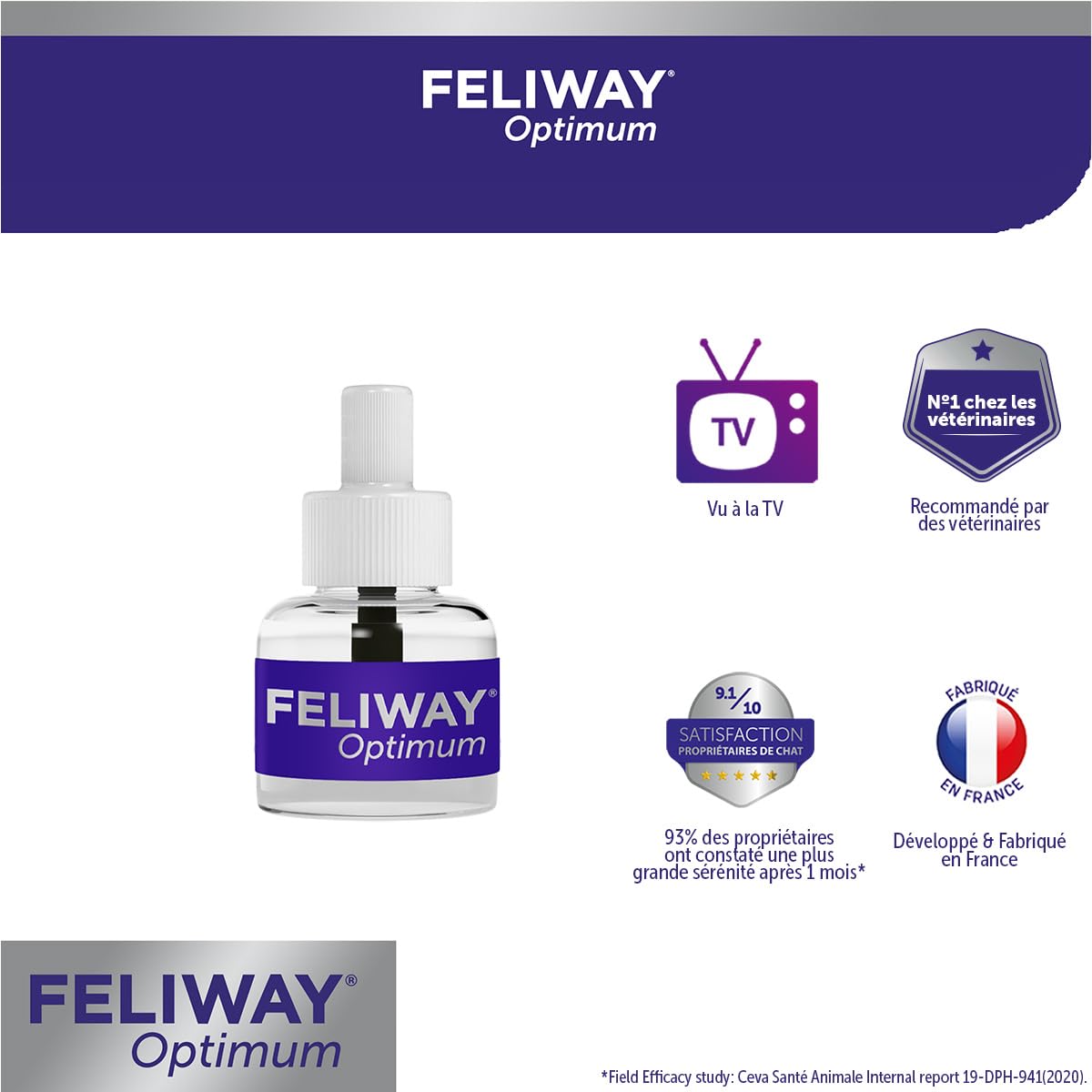 Ceva Feliway Optimum 30-Tage Nachfüllflakon | Doppelpack | 2 x 48 ml | Kann hilfreich Sein um Stress bei Katzen zu reduzieren | Für Jede Lenbensphase geeignet