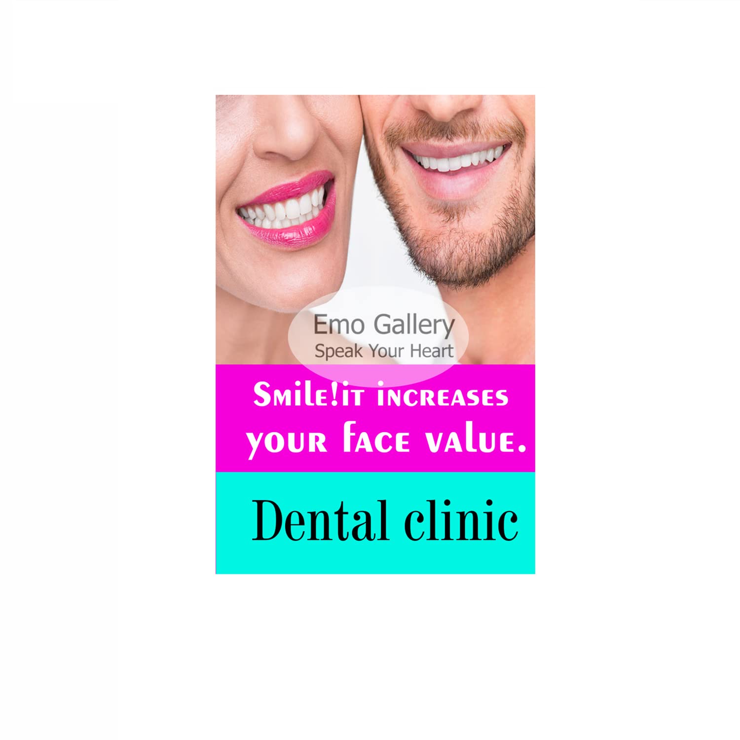 Emo Gallery Speak Your Heart Dental Clinic Decorative Wall Poster|Doctor Sticker Dentist Wall Decor Glowing Sticker for Hospital, Clinic 18x 12 Inc-image-16