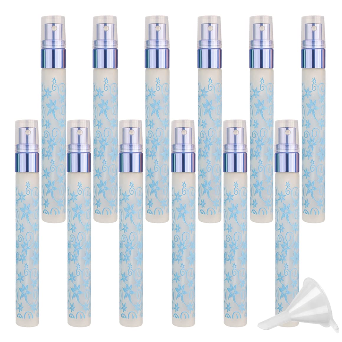 48 Pezzi 10ml Blu Bottiglie Atomizzatore di Profumo flacone spray Con Sprayer per Viaggiare Festa Appuntamento Vita Quotidiana+ 1 x imbuto