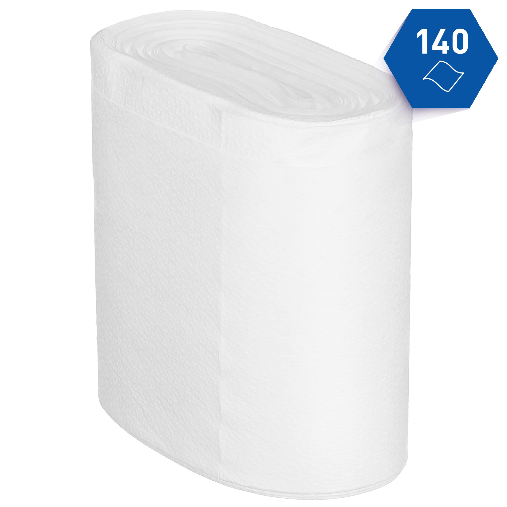 KIMTECH Industrielle Reinigungstücher für Lösungsmittel 7757 – 6 Rollen x 140 weiße Reinigungstücher (insg. 840)