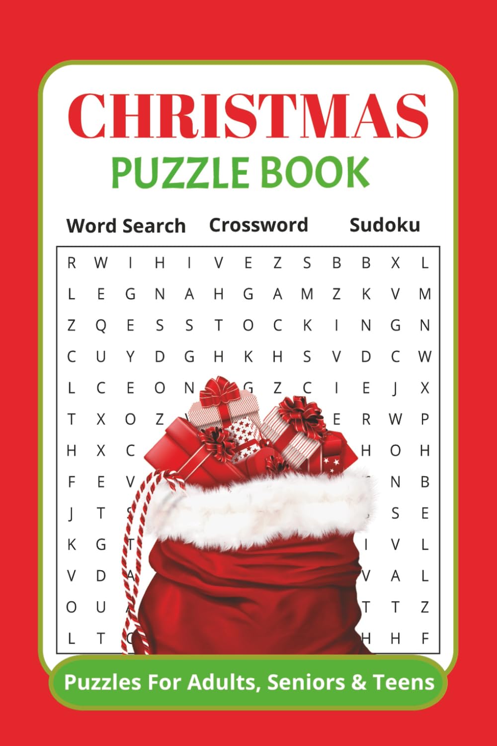 Christmas Puzzle Book: Festive Word Search, Crossword & Sudoku Puzzles for Adults, Seniors & Teens | 120 Pages of Holiday Brain Games with Solutions