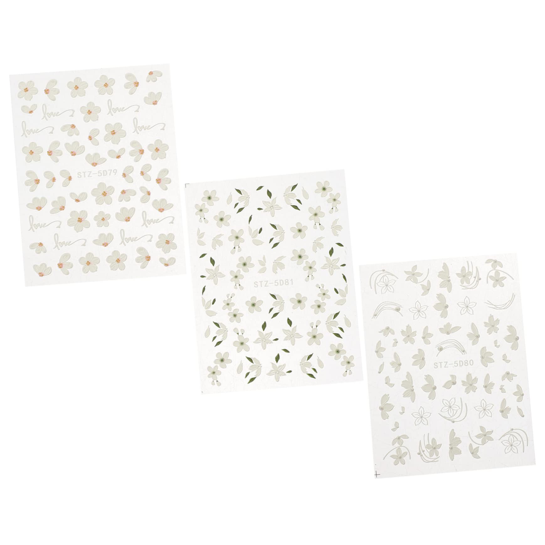 5 Set Autoadesivo Di Arte Del Del Fiore Gel Nail Stickers Gel Nails Stickers Adesivi Floreali Per Manicure Adesivo Per Unghie Autoadesivo Adesivo Per Unghie Fiore 3 Fogli*5