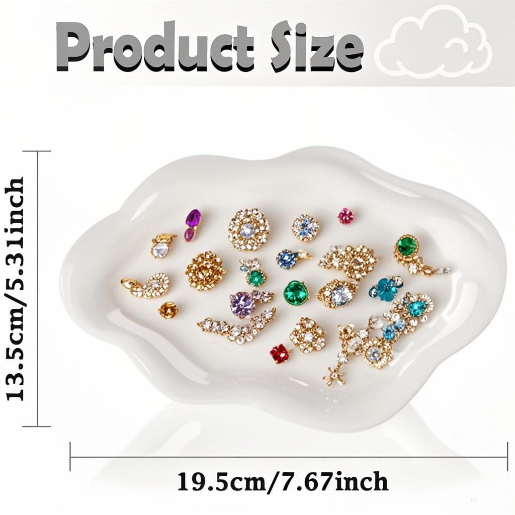 Plateau à Bijoux En Céramique,Plateau à Bijoux Nuage,pour Anneaux