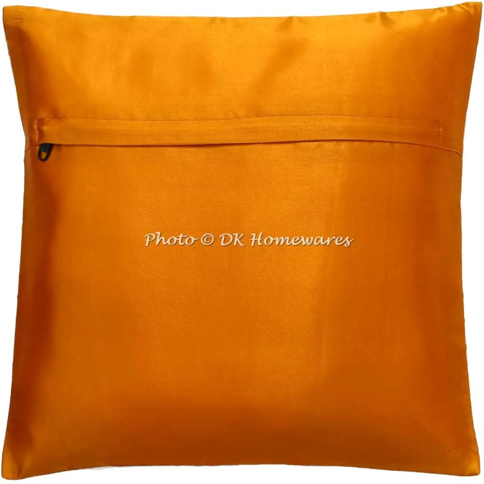 Boho Decorative Couch Throw Pillow Covers 16x16 Inch Brocade Jacquard Mandala Ethnic Square Cushion Covers (Size - 40x40 cm ; Color: Gold & Mustard Yellow) - Set of 5 Pcs (Cover Only)