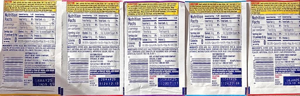 HEART FOR CARDS Kool Aid Unsweetend Drink Mix Polvere – Tutti e 5 i gusti – Pacchetto di prova da 5 x 3, 9 g + protezione per spedizione