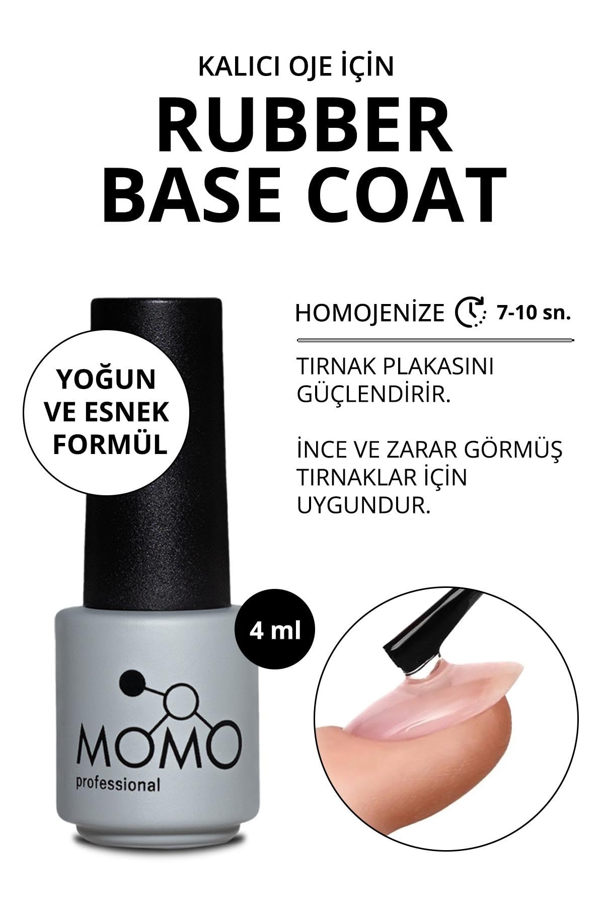 MOMO professional Kalıcı Oje İçin Rubber Base Coat 4 ml