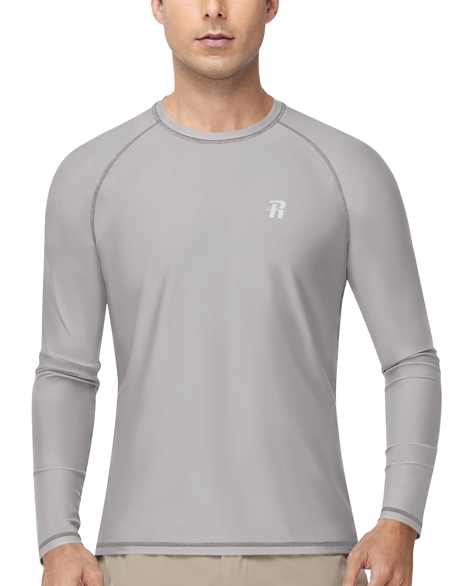 Runhit UV Shirt Herren Langarm UPF 50+ Sonnenschutz Schwimmshirt Badeshirt Schnelltrocknend & Atmungsaktiv, Elastisches Rashguard für Surfen Laufen Angeln Outdoor Sport