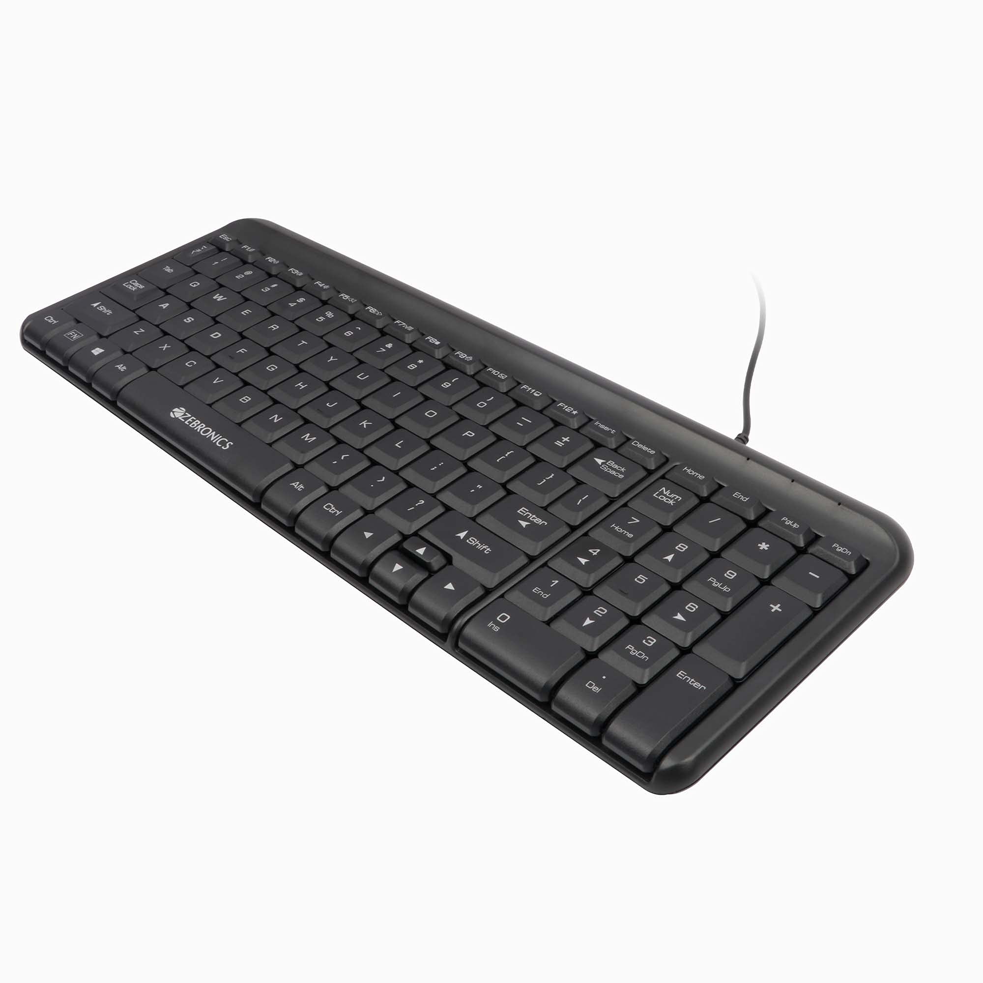 Zebronics ZebGlide USB Wired Multimedia Keyboard for PC/Laptop with