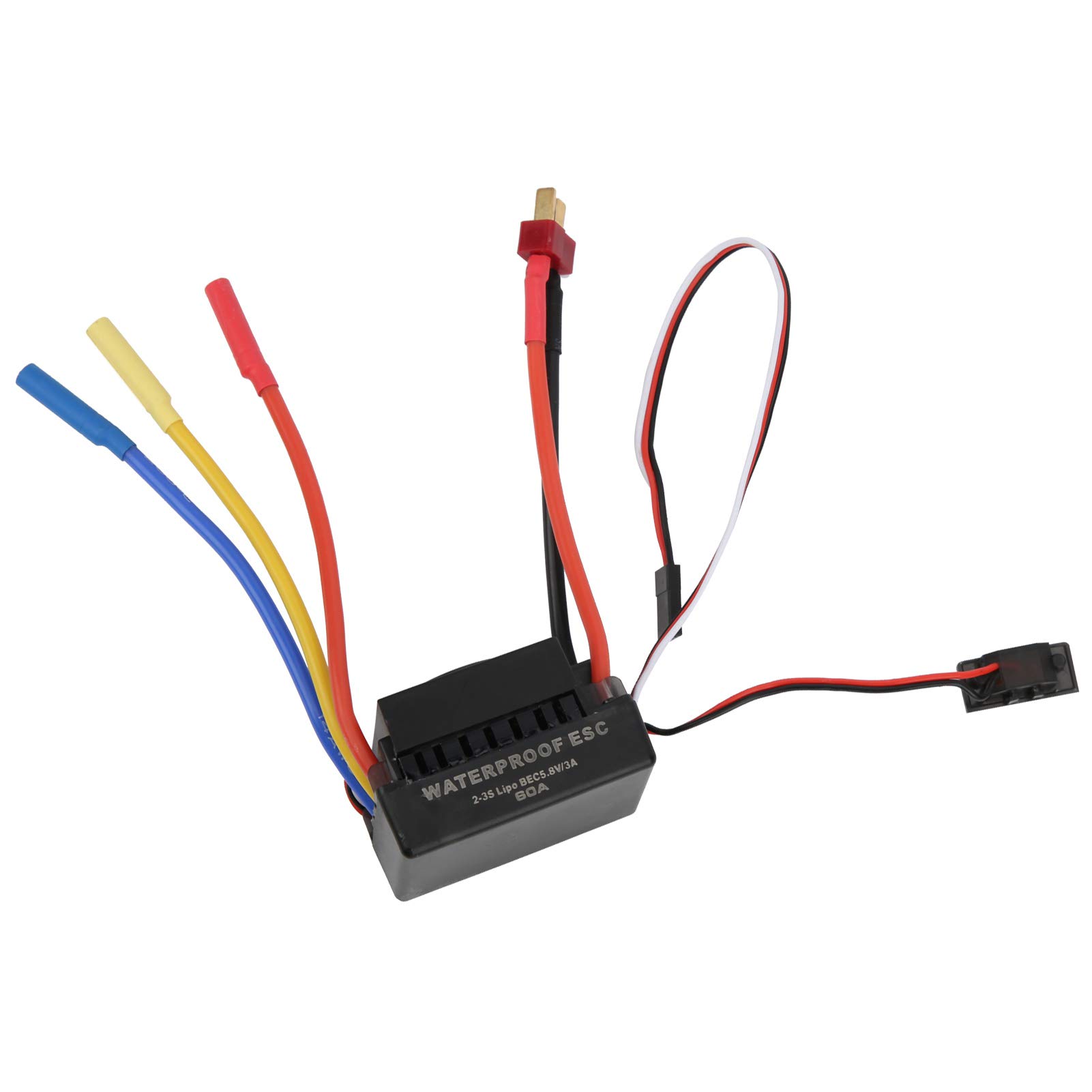 Regolatore di Velocità Elettronico 60A, Impermeabile e Alta Resistenza, Regolatore Brushless Prestazioni Elevate per Modelli RC Auto 1/10 Hobbyisti Gare