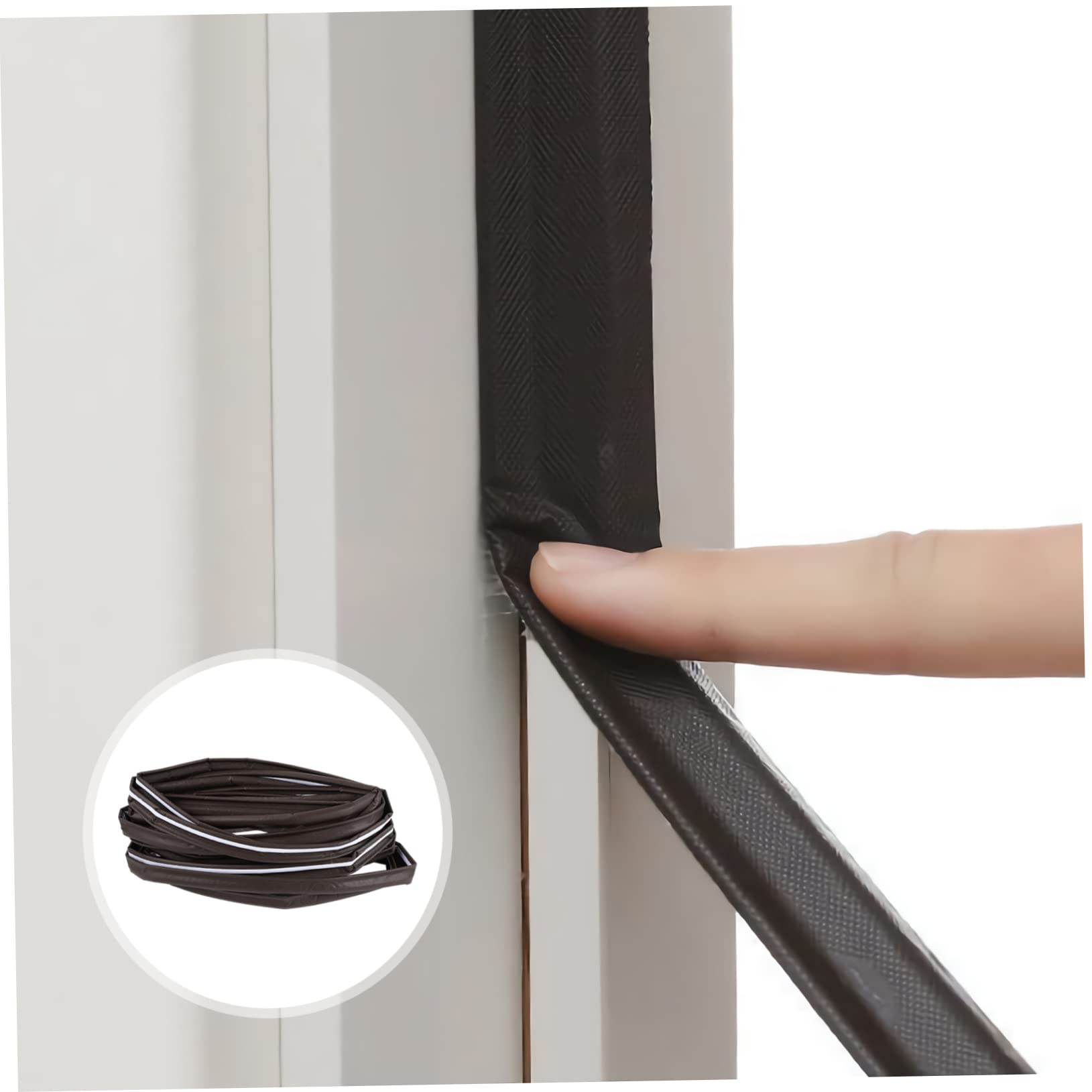 SHINEOFI 2 Pezzi Striscia Isolante per Porte e Finestre PU Antispifferi e Fonoassorbente Protezione e Termica per Interni Ed Esterni Facile da Applicare e Resistente