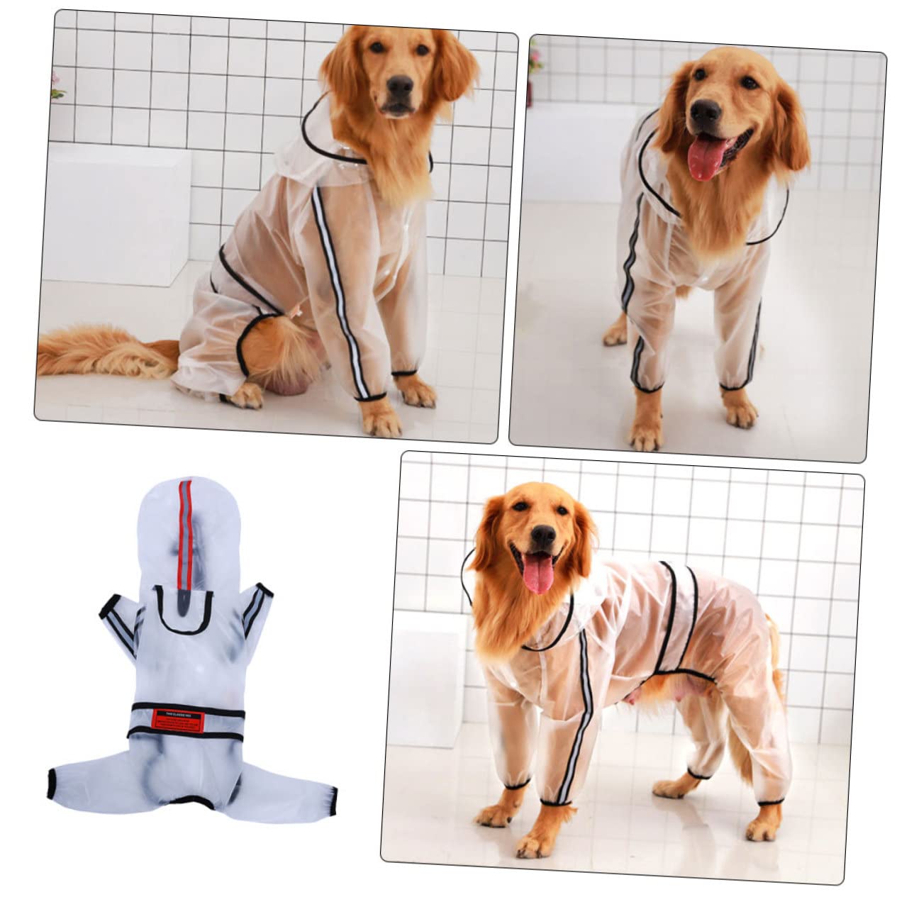 Manteaux de Pluie imperméables pour Chien, imperméable pour Chien, 2 pièces, imperméable pour Animal Domestique, Poncho, Veste de Pluie, Fournitures pour animau