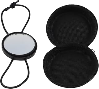Posheliox Scuba Diving Wrist Mirror Adjustable Strap Safety Equipment for Underwater Observation Snorkeling Swimming Pool Gear(Black)