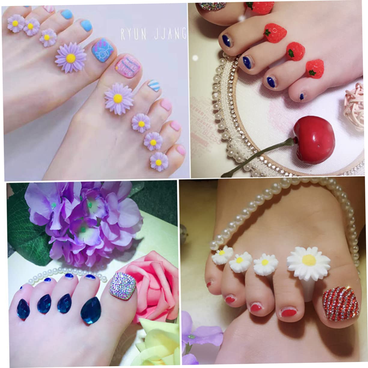 Housoutil Shims Gasket Toe Spacers for Feet Women Silicone Toe Spacers Toe Separators Shim Toe Separator for Pedicure Bunion Corrector