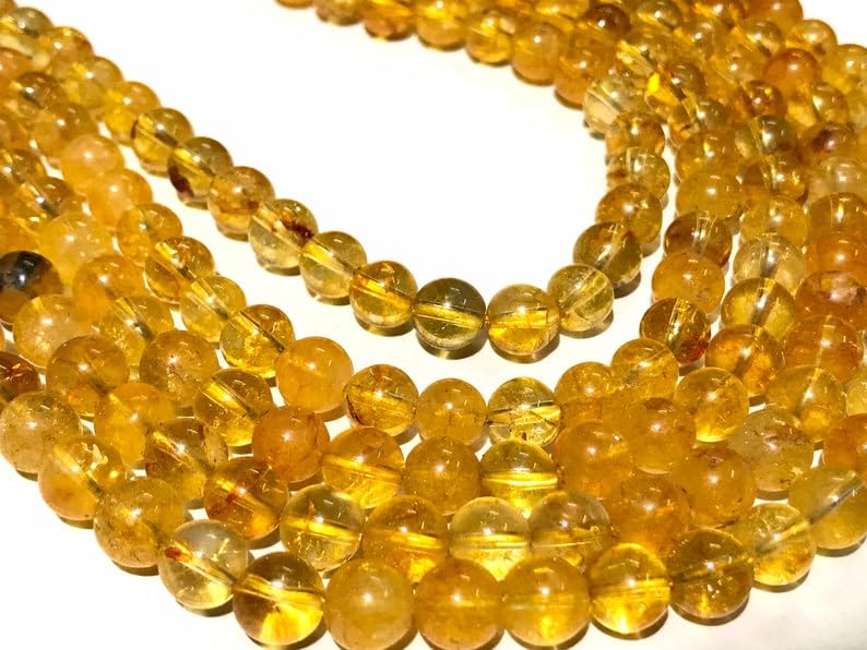 Perles citrine naturelle idees cadeaux bijoux faits main personnalises