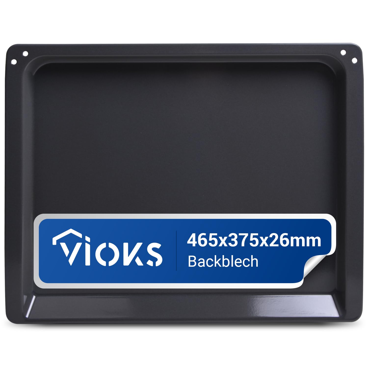 VIOKS Blacha do pieczenia emaliowana, 465 x 375 x 26 mm, zamiennik do Neff Z1342X0 00574910 blacha do piekarnika - blacha do piekarnika Siemеns Constructa Bosch - Baking Sheet