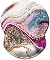 Vista 13 de Alfombrilla para mouse con soporte de muñeca, almohadilla antideslizante para mouse para oficina, computadora, laptop y Mac, cómoda y ligera