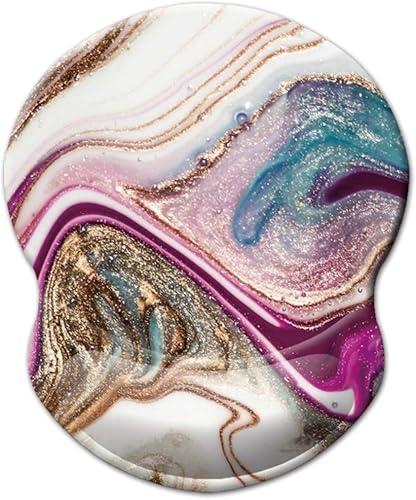 Miniatura 1 de Alfombrilla para mouse con soporte de muñeca, alfombrilla antideslizante para mouse para oficina, computadora, laptop y Mac, cómoda y ligera