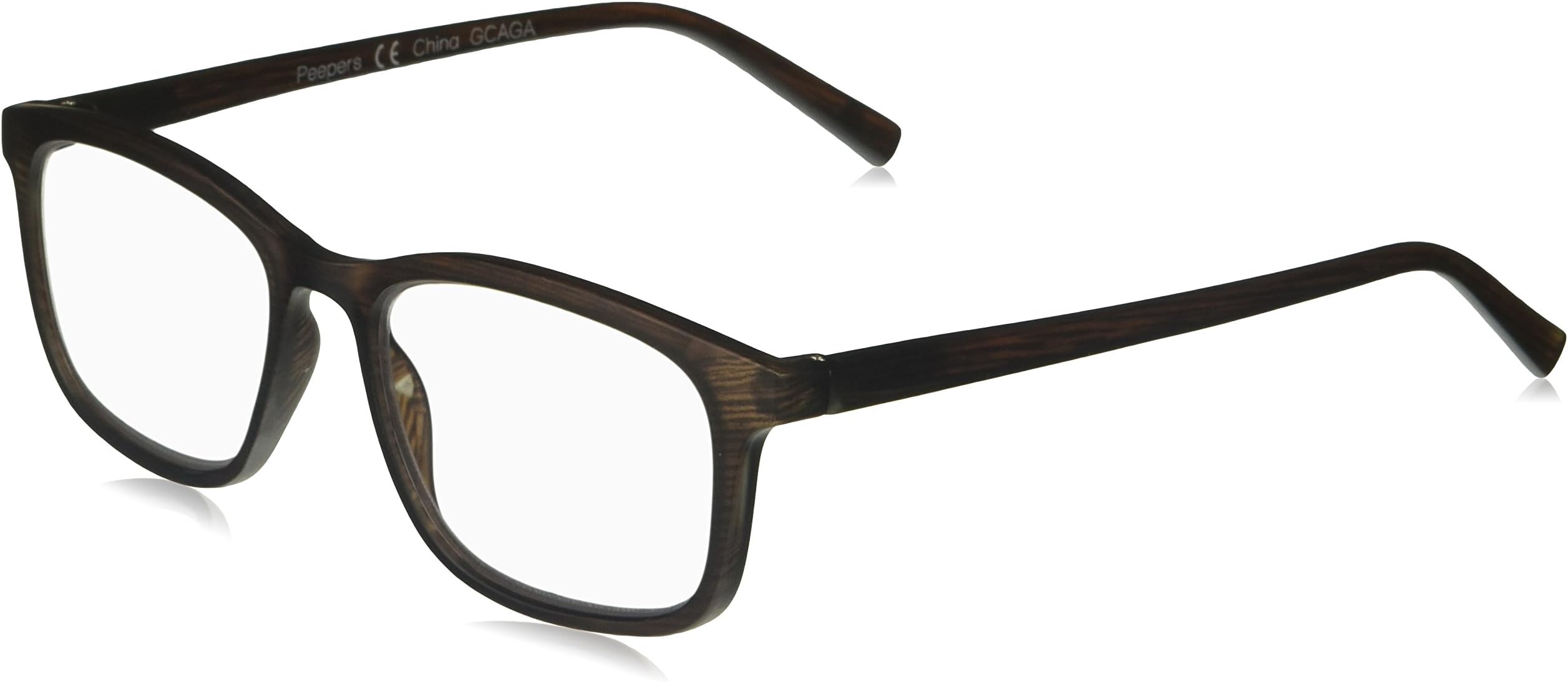 Peepers by PeeperSpecs unisex adult Mogul Focus Blue Light Filtering Reading Glasses, Brown, 50 mm US