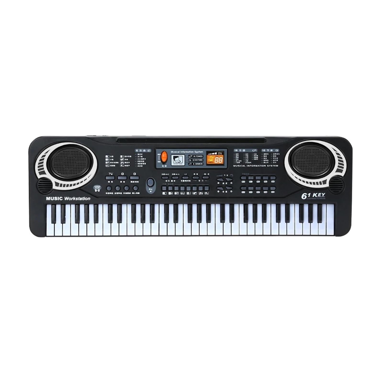 dorosłych klawiatura elektroniczna 61 Klawiszy Fortepian Muzyka Cyfrowa Klawiatura Elektroniczna Klucz Czarne Pianino Elektryczne Z Mikrofonem Instrument Klawiszowy