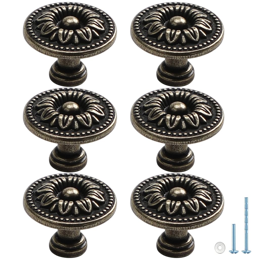 Poignées de meuble en bronze antique pour remplacer des boutons de tiroir cassés ou usés