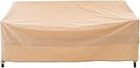 Vista 9 de WJ-X3 Funda para sofá biplaza de 2 plazas, impermeable, resistente a los rayos UV y al viento, 58 x 40 x 35 pulgadas, beige
