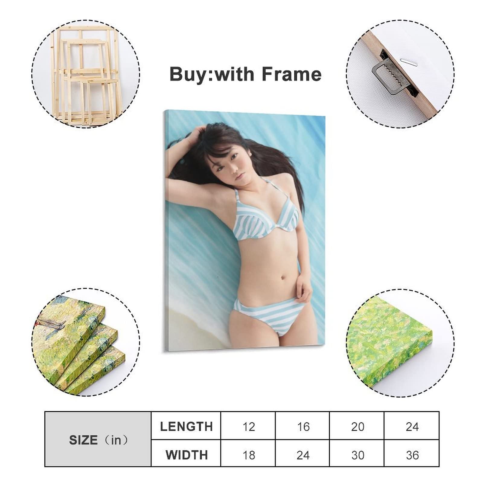 Amazon.co.jp: 峯岸みなみ写真ビキニアートパネルポスター ウォール