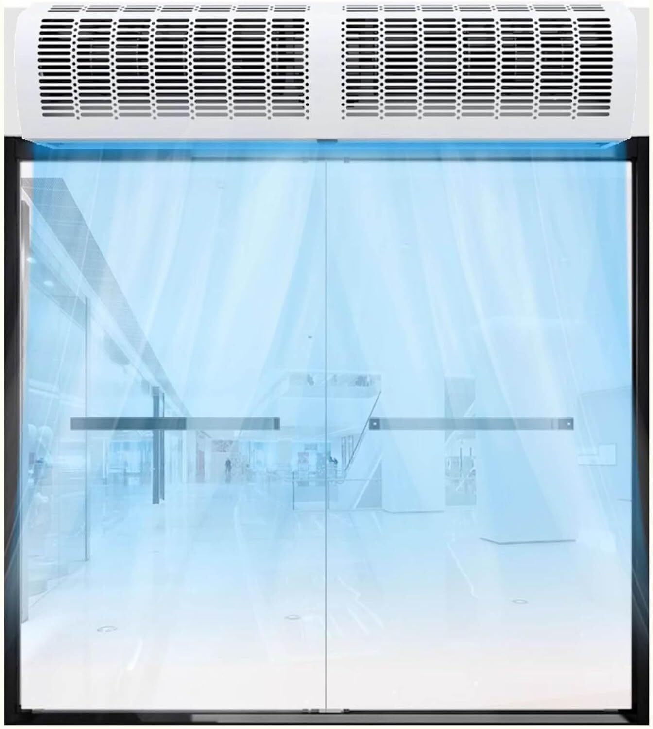 Rideau d'air avec télécommande pour le confort du salon et des commerces