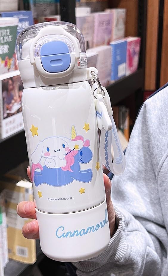 Cinnamoroll Stainless Steel Insulated Water Bottle (Spout & Straw) 380ml - Image 3