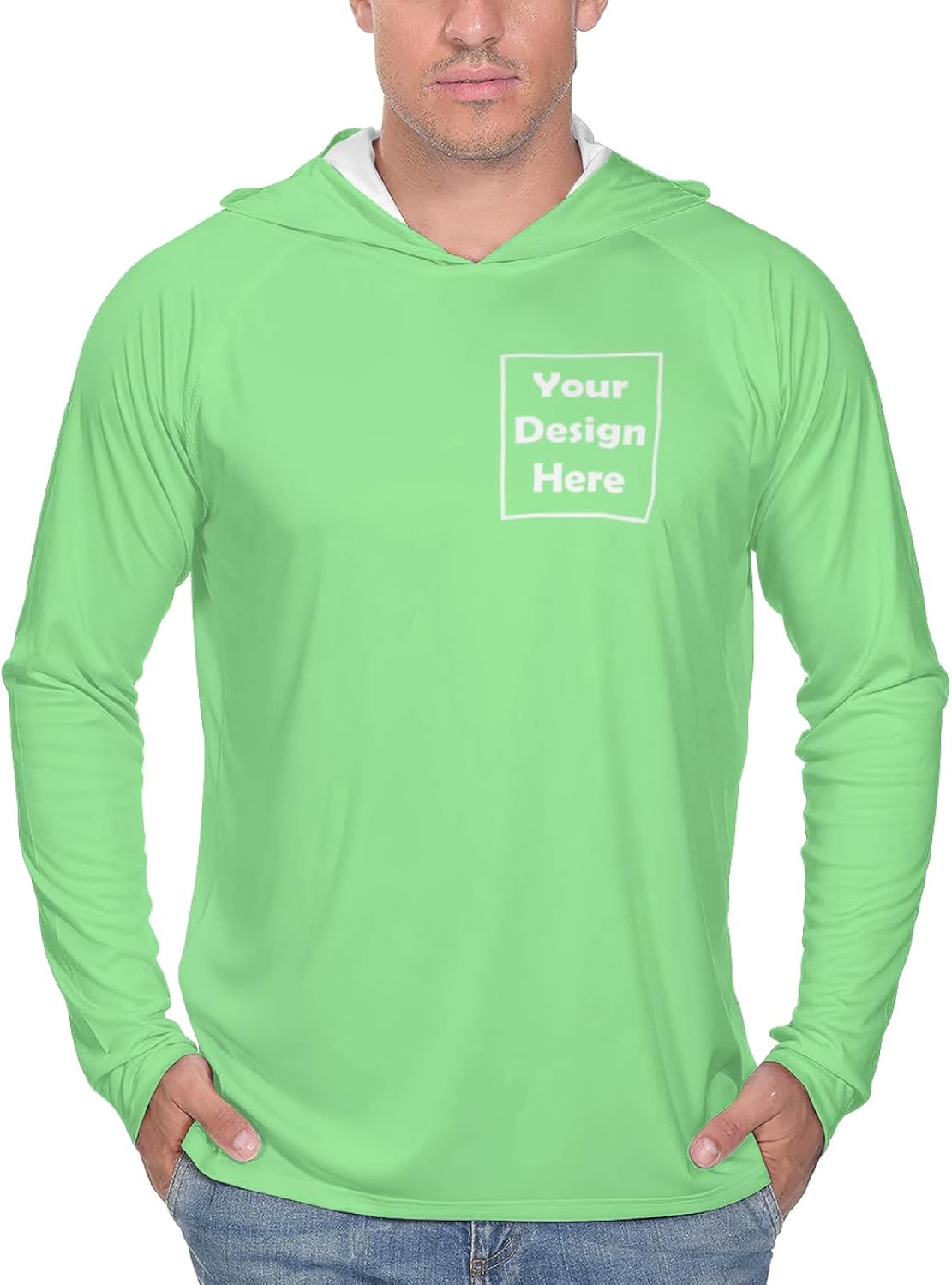 Custom Personalized Sun Protection Hoodie UV Shirts For Men Women, Customized Lightweight SPF 50+ Shirts Hoodies Jacket - Image 2