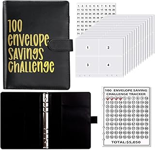 100 Envelope Challenge Savings Binder and Fun Easy Way to Save CAD$5,050 Savings Challenges Budget Book with Cash Envelopes for Budgeting Planner Saving Money