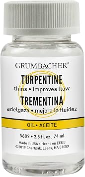 Grumbacher Turpentine, 2-1/2 Oz. Jar, #568-2
