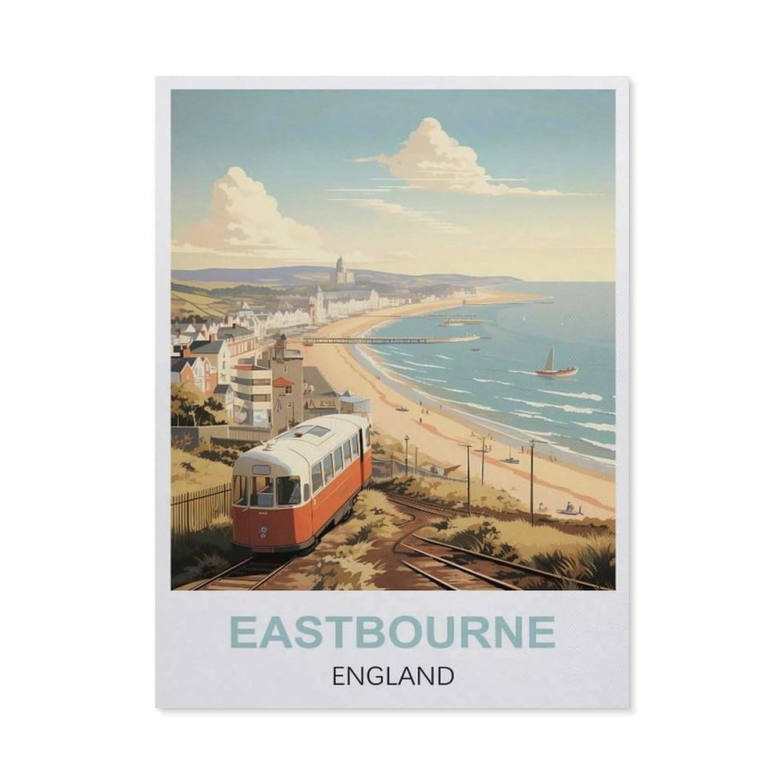 Vintage Art Metal Signs Funny Sign，Eastbourne England(20x30cm）