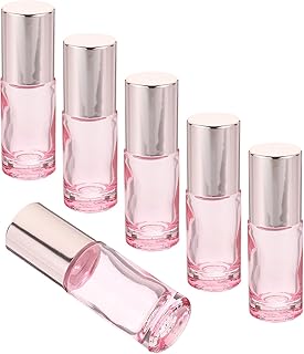 زجاجات زيت عطري برأس كروي دوار سعة 5 مل من فوميز، زجاجات برأس كروي دوار، قوارير زجاج برأس كروي دوار، حاويات عينات زيت فارغة قابلة لإعادة التعبئة للعطر، 6 قطع