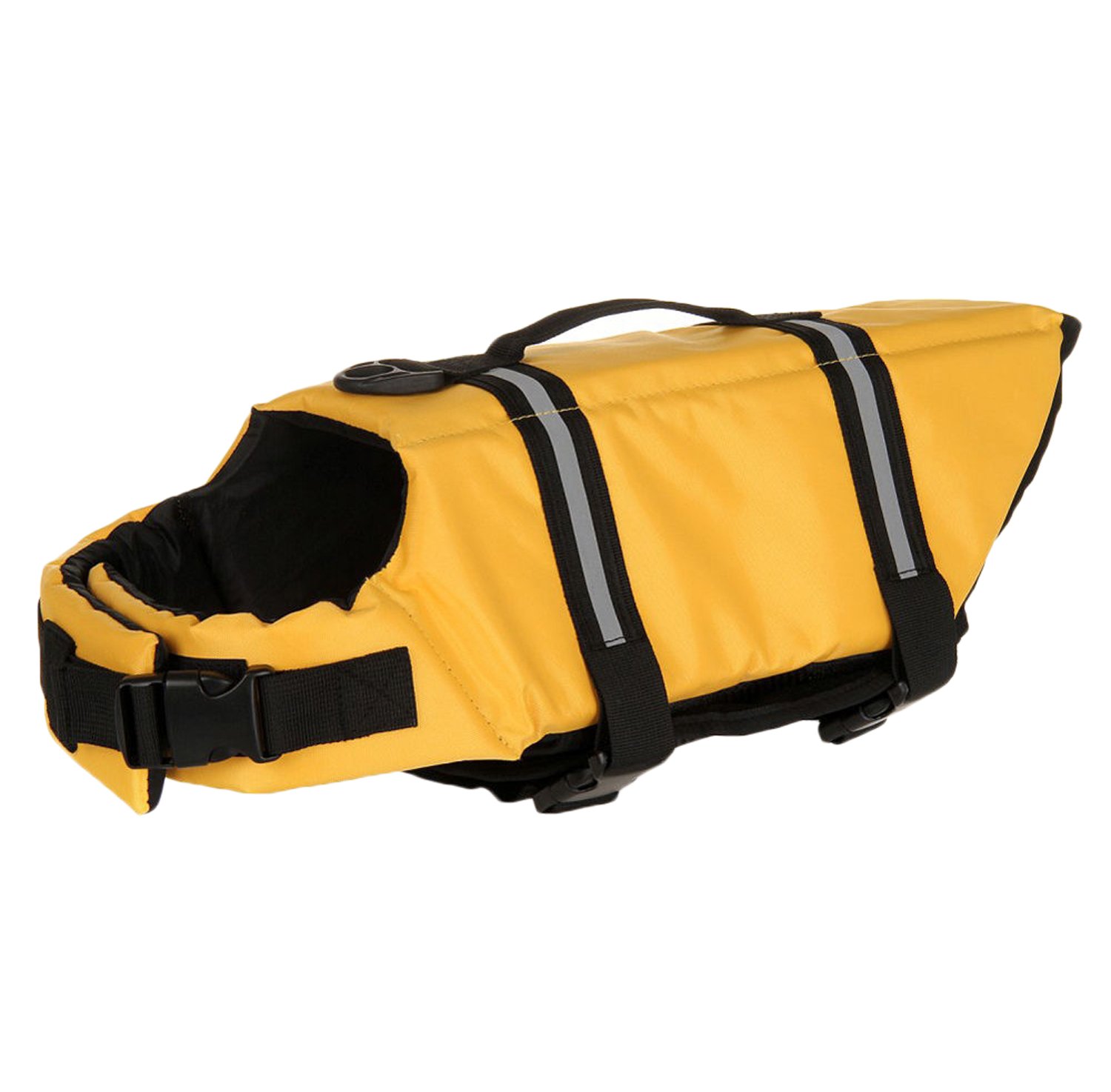 suyi Pet Dog Swimming Life Jacket Reflective Saver Preserver Floatation Vest Coat With Adjustable Belt Standard Fastening Pink Blue Yellow Size XS S M L XL