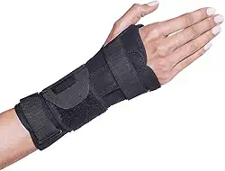 Kestal Munhequeira Tala Curta para Punho Unilateral, protetor de punho, órtese Preto, Direita, G