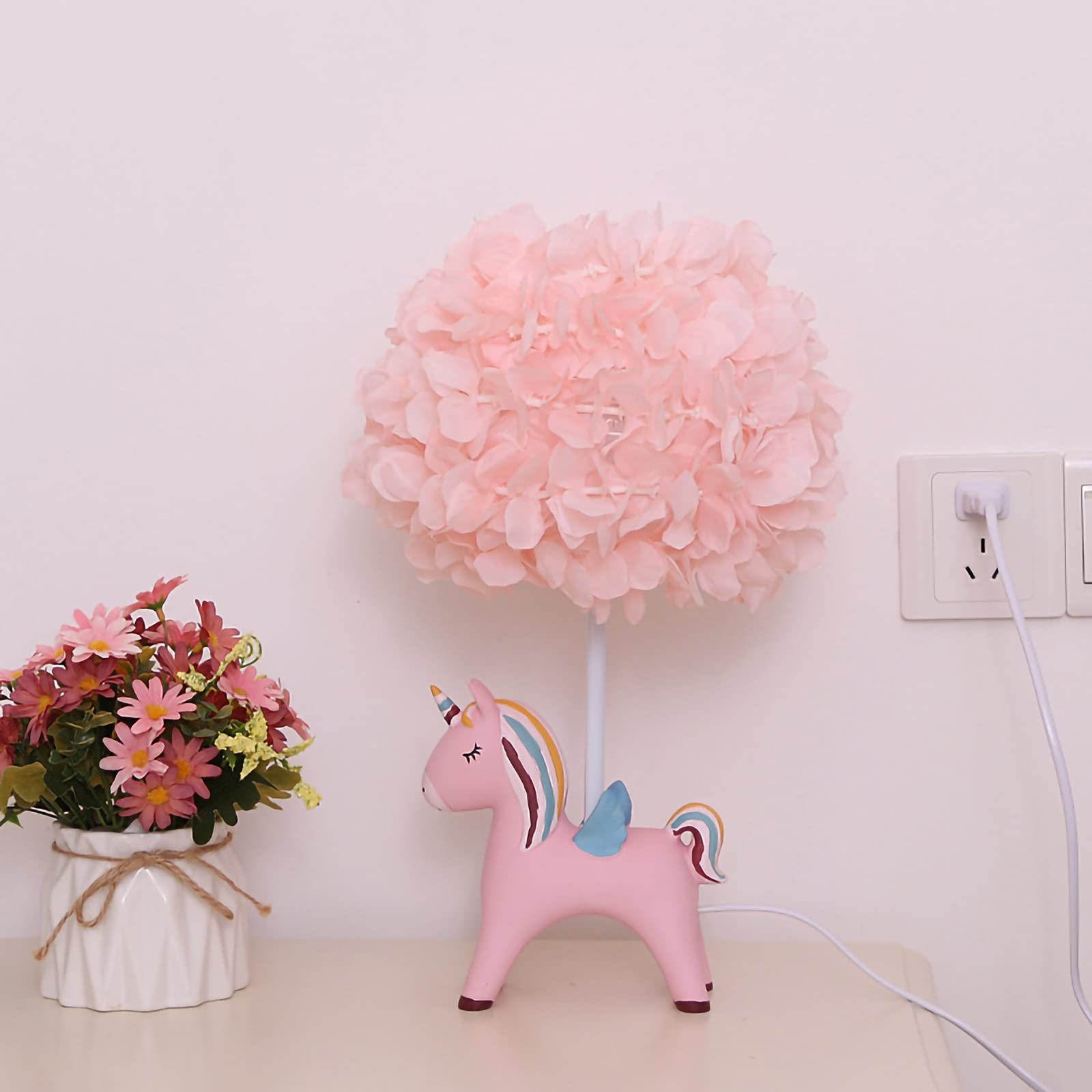 Unicornio Luz Noche Para Niños, Lámpara Mesa Que Cuida Los Ojos Para La Habitación De Los Niños Estudio Dormitorio Fiesta En Casa Bar Festival De Bodas Decorativo Color Cálido (Color : Pink)