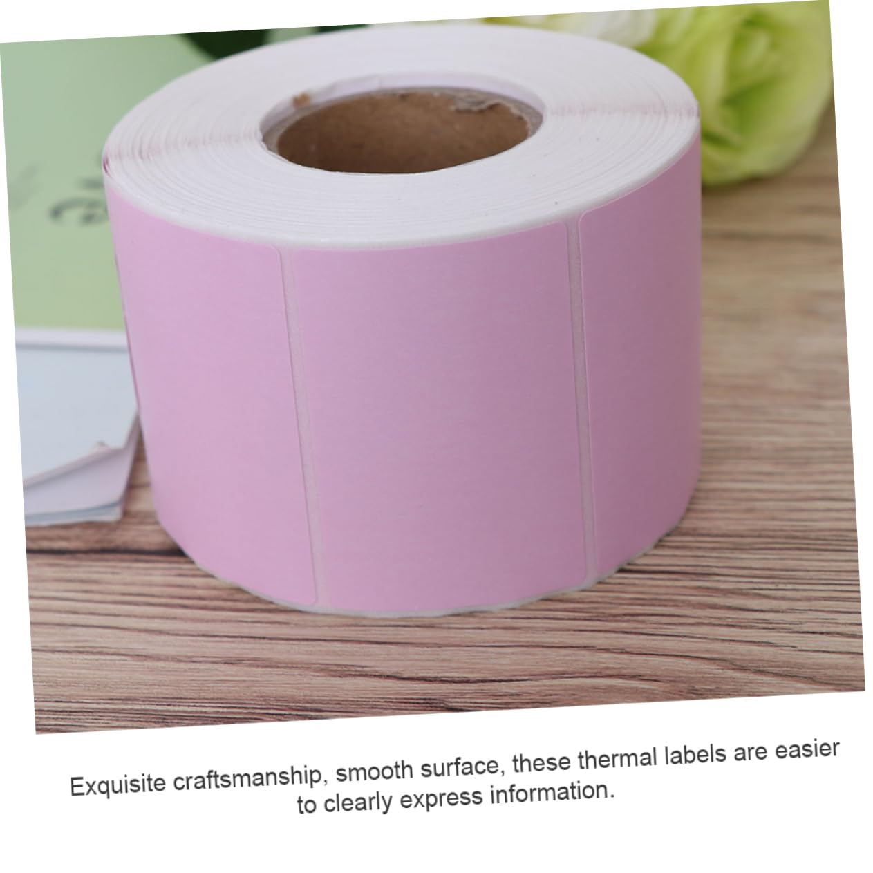 Tofficu Etichette per Esprimere Informazioni per Etichettatrice Rosa in Carta Termica Resistenti All'acqua e Chiare 2 Pezzi per Spedizioni e Uso Scuola