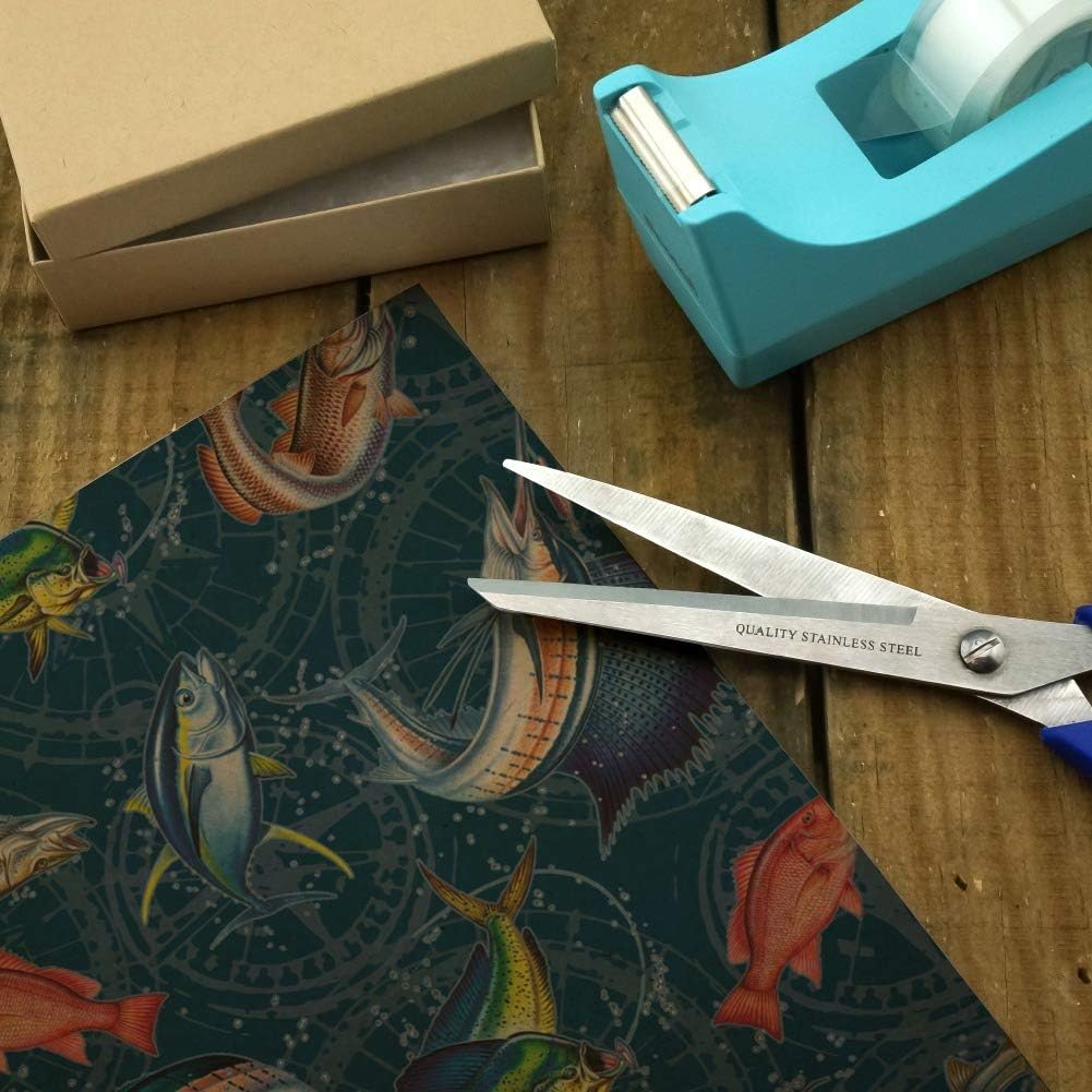 GRAPHICS & MORE Salt Water Game Fish Fishing Ocean Compass Premium Kraft Roll Gift Wrap Wrapping Paper